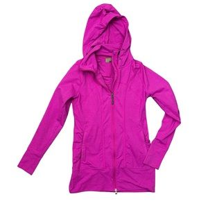 Athleta Pink Rishi Yoga Workout Hoodie Jacket Size Small